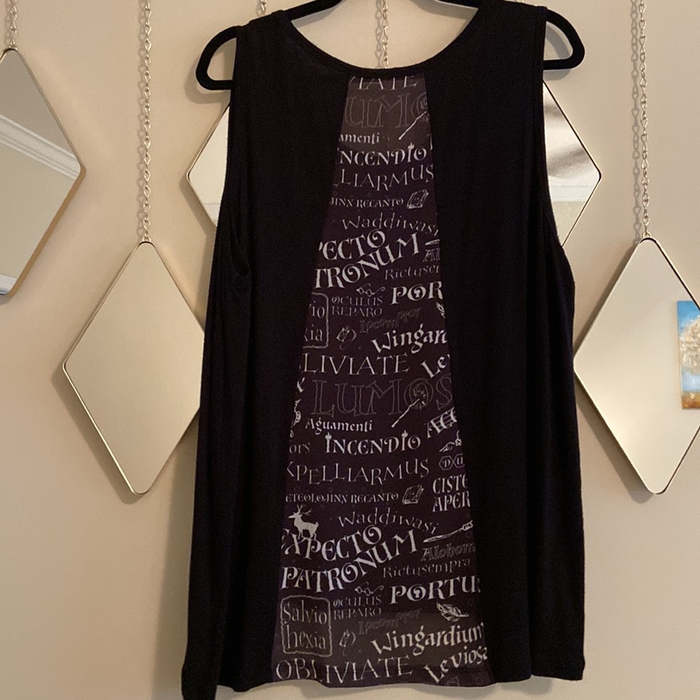 Silver/Black Harry Potter Tank Top-2X